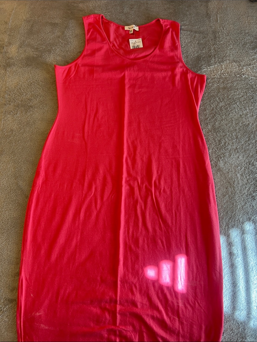 love J Sleeveless Hot Pink Tank Dress